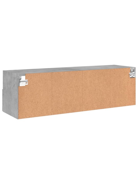 Tv sienas skapītis, pelēks, 100x30x30 cm, inženierijas koks
