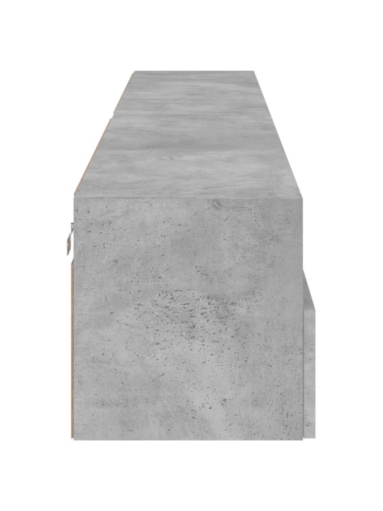 Tv sienas skapji, 2 gb., 100x30x30cm, pelēki, inženierijas koks