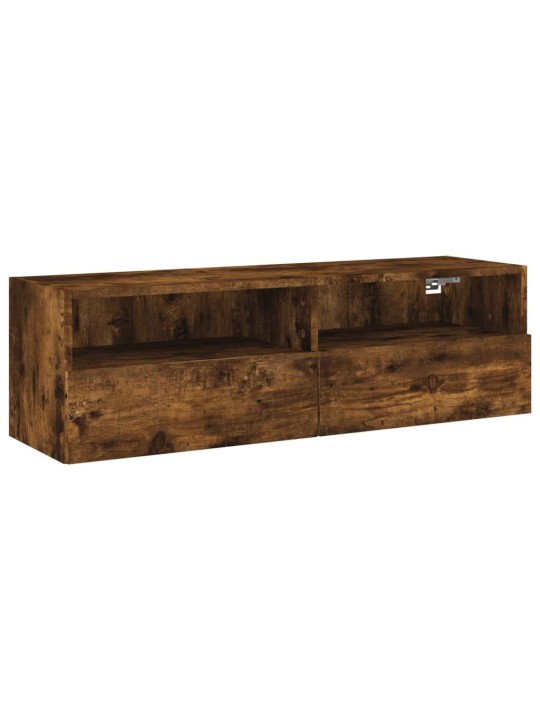 Tv sienas skapītis, ozolkoka, 100x30x30 cm, inženierijas koks