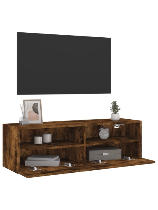 Tv sienas skapītis, ozolkoka, 100x30x30 cm, inženierijas koks
