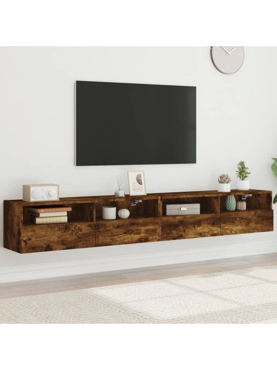 Tv skapīši, 2 gab., koka krāsa, 100x30x30 cm, inženierijas koks