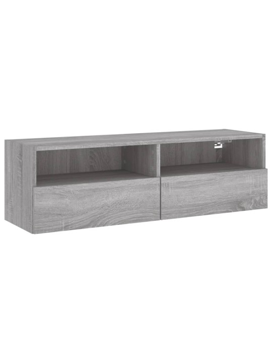Tv skapītis, pelēka ozola, 100x30x30 cm, inženierijas koks
