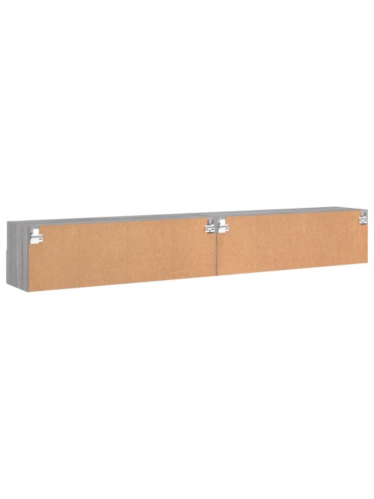 Tv skapīši, 2 gab., pelēks, 100x30x30 cm, inženierijas koks