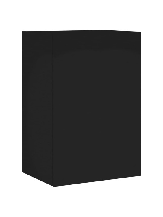 Tv sienas skapītis, melns, 40,5x30x60 cm, inženierijas koks