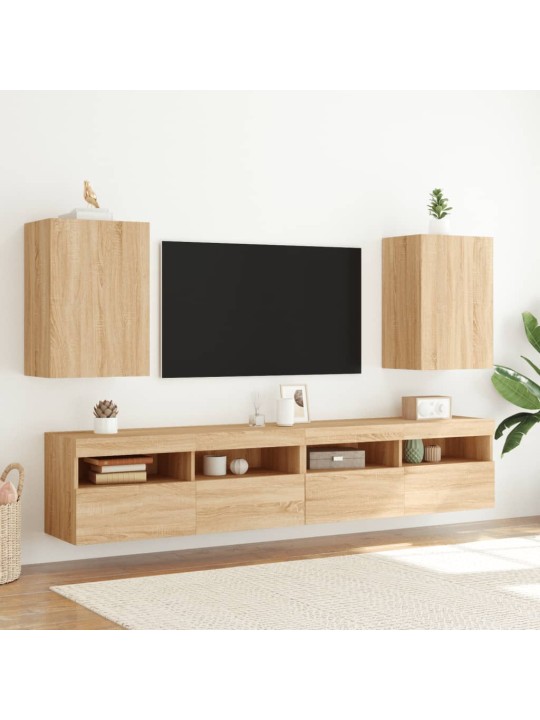 Tv sienas skapītis, ozola, 40,5x30x60 cm, inženierijas koks