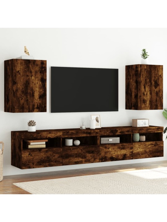 Tv skapīši, 2 gab., koka krāsa, 40,5x30x60cm, inženierijas koks