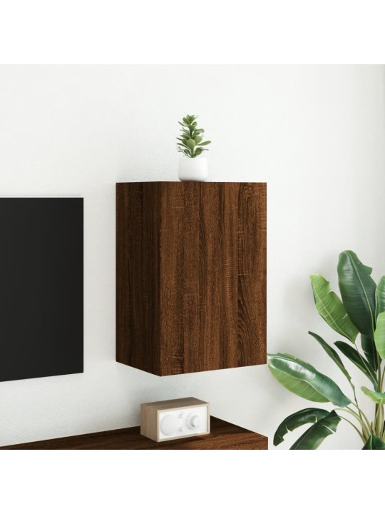 Tv sienas skapītis, brūns, 40,5x30x60 cm, inženierijas koks