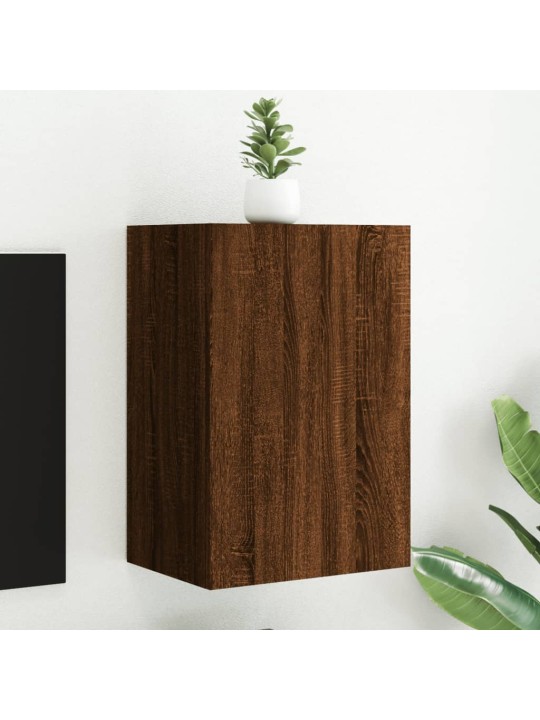 Tv sienas skapītis, brūns, 40,5x30x60 cm, inženierijas koks