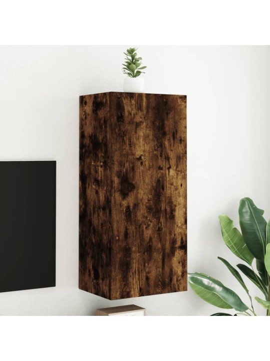 Tv sienas skapītis, koka krāsa, 40,5x30x90cm, inženierijas koks