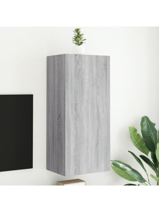 Tv skapītis, pelēka ozola, 40,5x30x90 cm, inženierijas koks