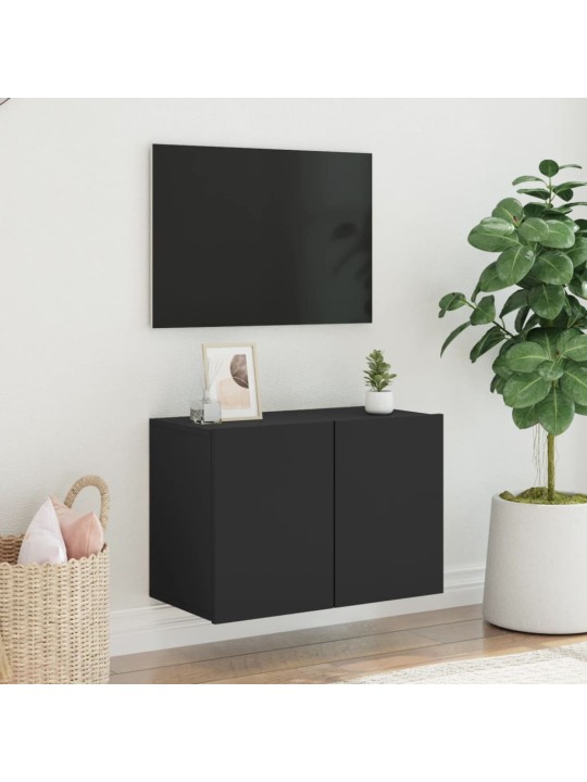 Tv sienas skapītis, melns, 60x30x41 cm
