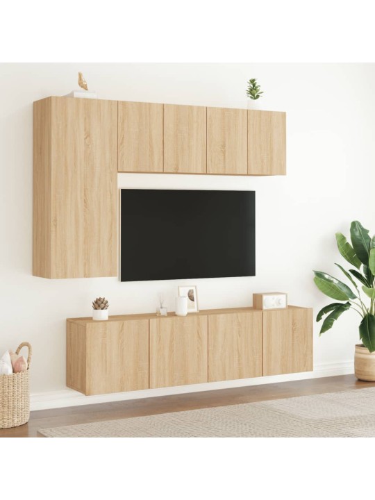 Sienas tv skapīši, 2 gab., ozola krāsa, 60x30x41 cm