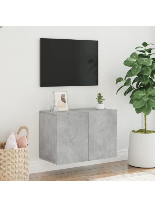 Tv sienas skapītis, betona pelēks, 60x30x41 cm