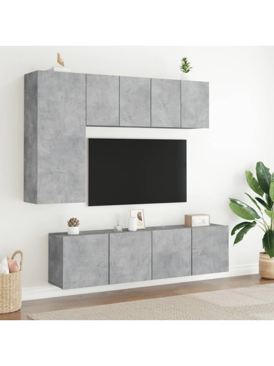 Sienas tv skapīši, 2 gab., betona pelēks, 60x30x41 cm