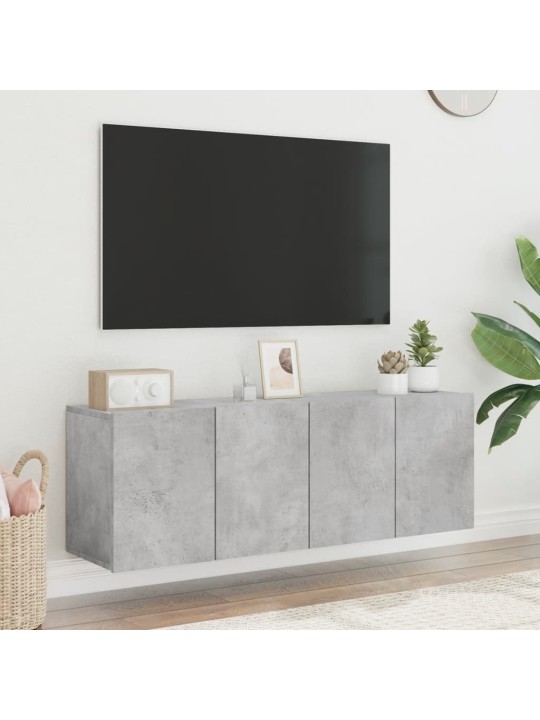 Sienas tv skapīši, 2 gab., betona pelēks, 60x30x41 cm