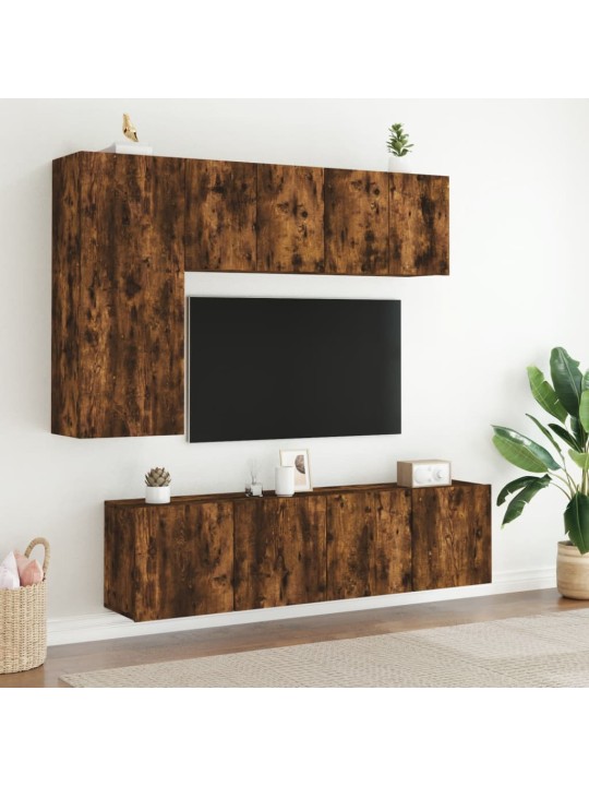 Sienas tv skapīši, 2 gab., ozolkoka krāsā, 60x30x41 cm