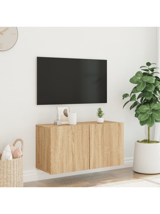 Tv sienas skapītis, ozola krāsa, 80x30x41 cm