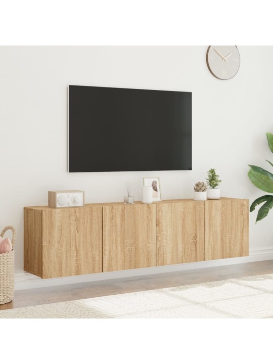 Sienas tv skapīši, 2 gab., ozola krāsa, 80x30x41 cm