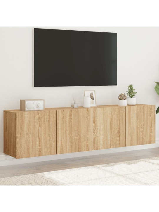 Sienas tv skapīši, 2 gab., ozola krāsa, 80x30x41 cm