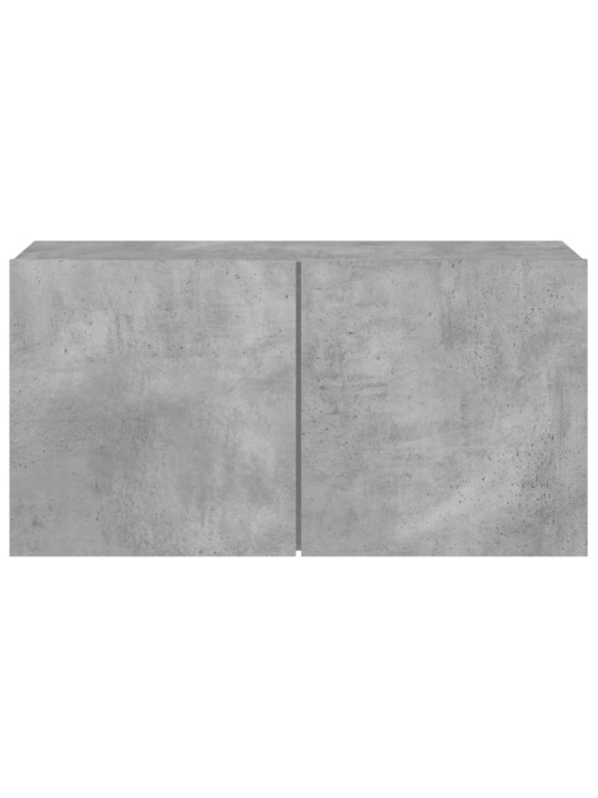 Tv sienas skapītis, betona pelēks, 80x30x41 cm