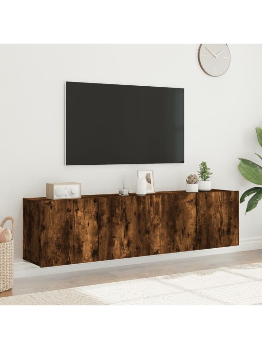Sienas tv skapīši, 2 gab., ozolkoka krāsā, 80x30x41 cm