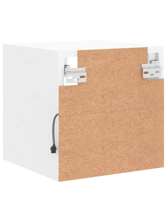 Tv galdiņš ar led lampiņām, 30x28,5x30 cm, balts