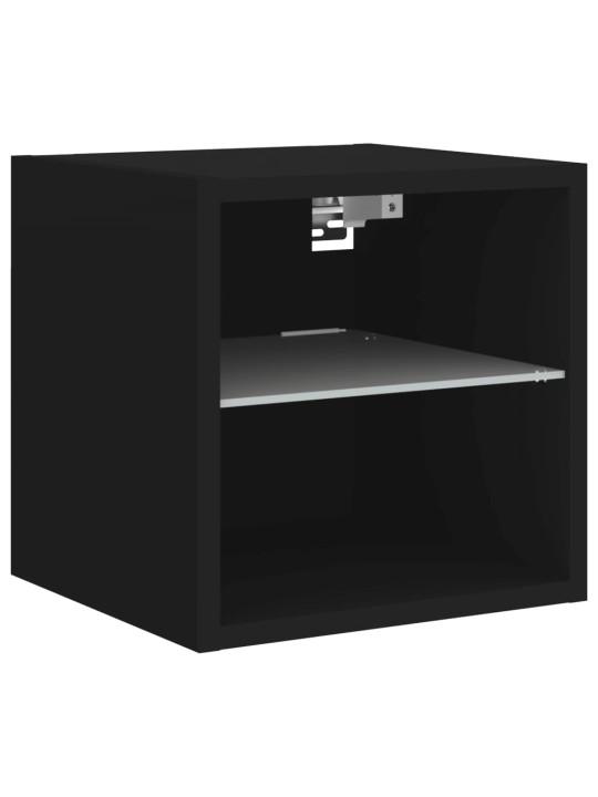 Tv galdiņš ar led lampiņām, melns, 30x28,5x30 cm