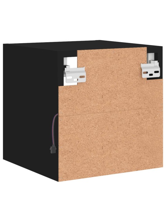 Tv galdiņš ar led lampiņām, melns, 30x28,5x30 cm