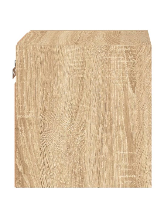 Tv plaukti ar led lampiņām, 30x28,5x30 cm, koka krāsā