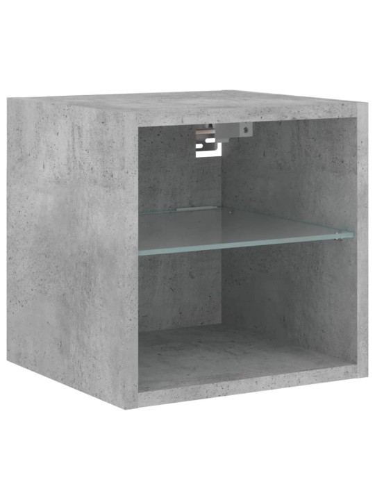 Tv galdiņi ar led lampiņām, betona pelēks, 30x28,5x30 cm