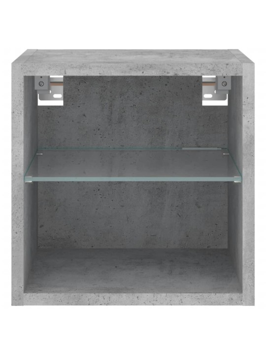 Tv galdiņi ar led lampiņām, betona pelēks, 30x28,5x30 cm