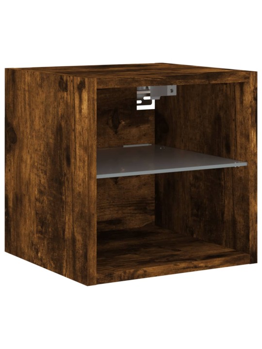 Tv plaukti ar led lampiņām, 30x28,5x30 cm, koka krāsā