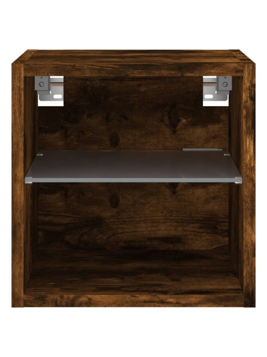 Tv plaukti ar led lampiņām, 30x28,5x30 cm, koka krāsā