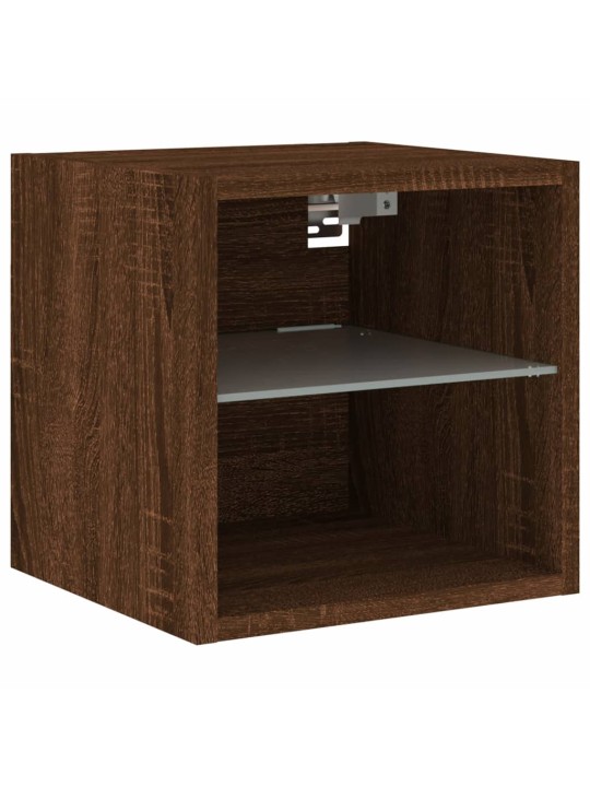 Tv plaukti ar led lampiņām, 30x28,5x30 cm, brūna ozola