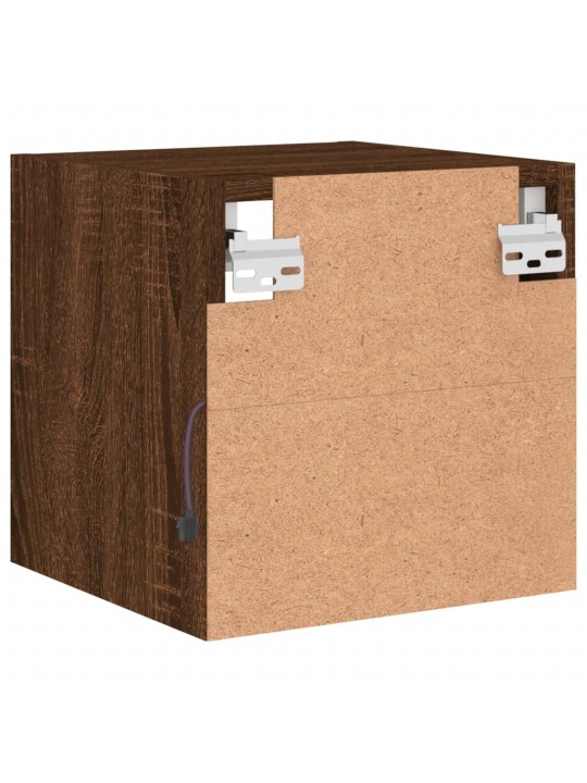 Tv plaukti ar led lampiņām, 30x28,5x30 cm, brūna ozola