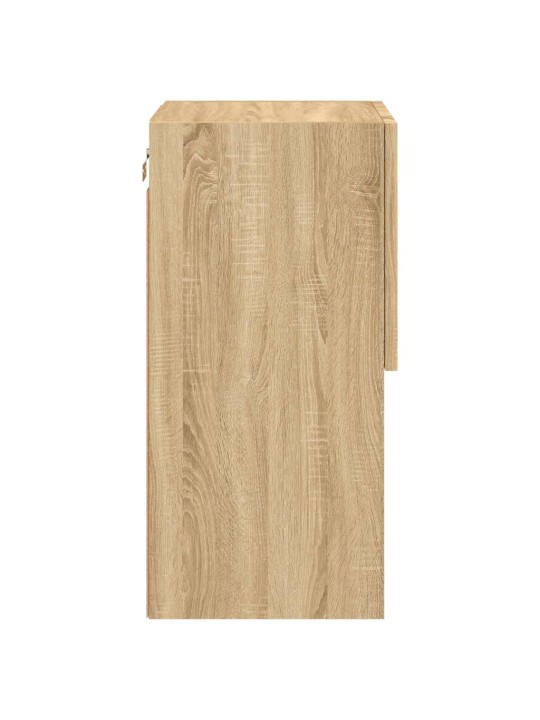 Tv skapītis ar led lampiņām, melns, 30,5x30x60 cm