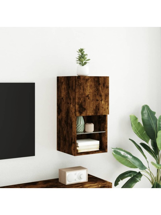 Tv skapītis ar led apgaismojumu, ozolkoka krāsa, 30,5x30x60 cm