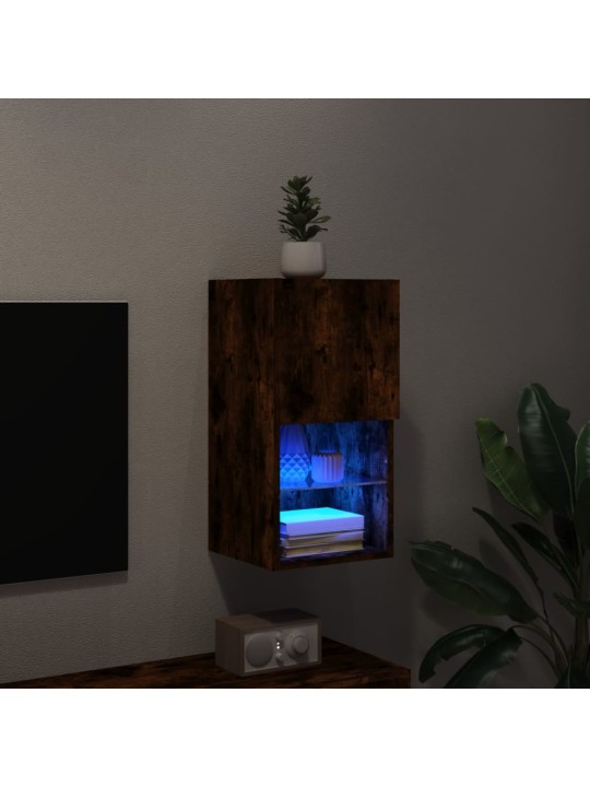 Tv skapītis ar led apgaismojumu, ozolkoka krāsa, 30,5x30x60 cm