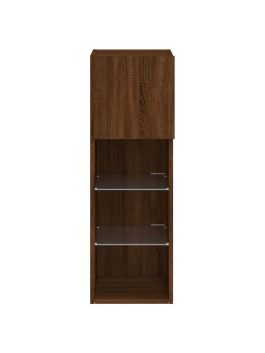 Tv galdiņš ar led lampiņām, ozolkoka krāsa, 30,5x30x90 cm
