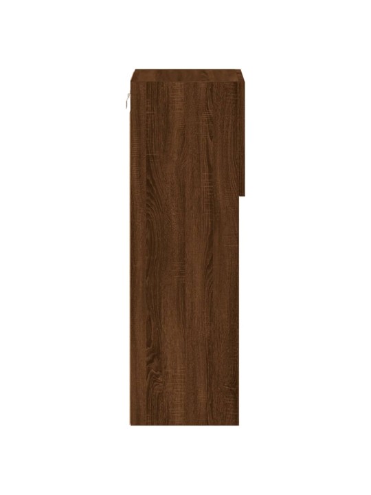 Tv galdiņš ar led lampiņām, ozolkoka krāsa, 30,5x30x90 cm
