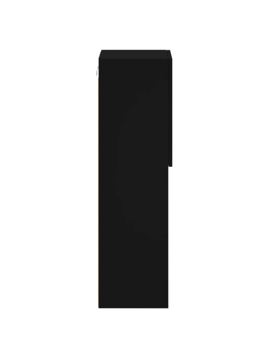 Tv skapītis ar led apgaismojumu, melns, 30,5x30x102 cm