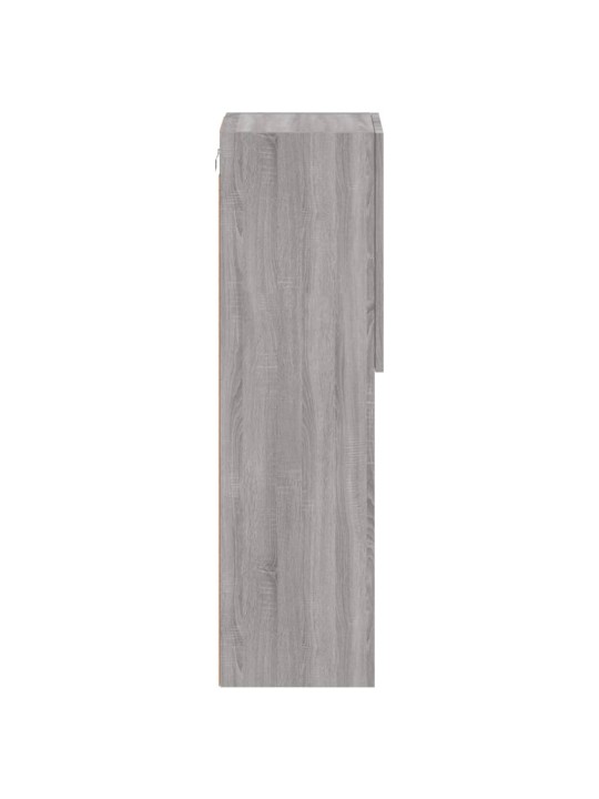 Tv galdiņš ar led apgaismojumu, pelēks, 30,5x30x102 cm
