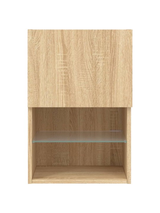 Tv skapītis ar led apgaismojumu, ozola krāsa, 40,5x30x60 cm