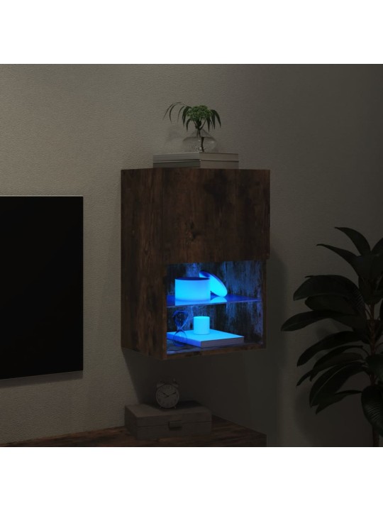 Tv skapītis ar led apgaismojumu, ozolkoka krāsa, 40,5x30x60 cm