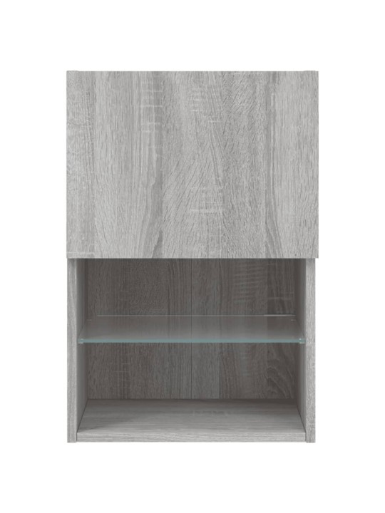 Tv skapītis ar led lampiņām, pelēka ozola krāsa, 40,5x30x60 cm