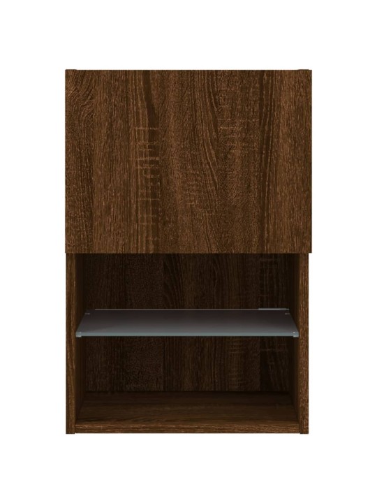 Tv galdiņš ar led lampiņām, ozolkoka krāsa, 40,5x30x60 cm