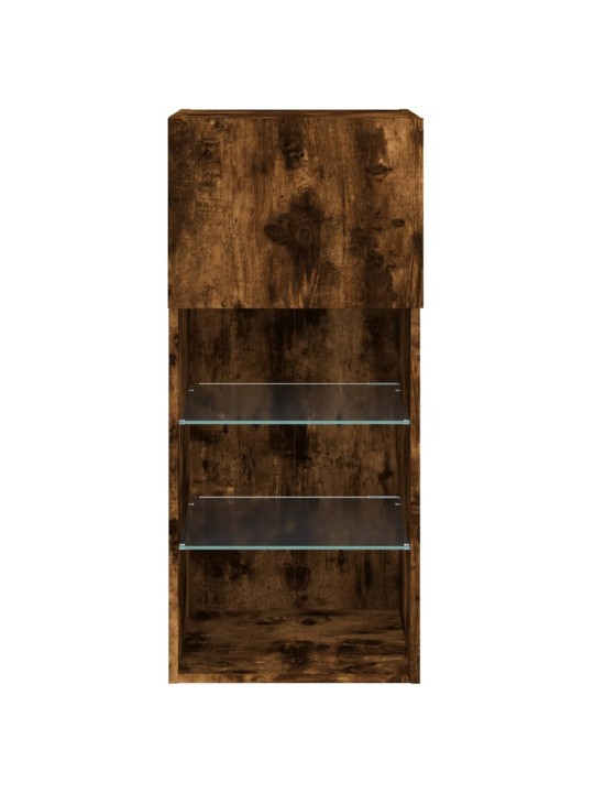Tv skapītis ar led apgaismojumu, ozolkoka krāsa, 40,5x30x90 cm