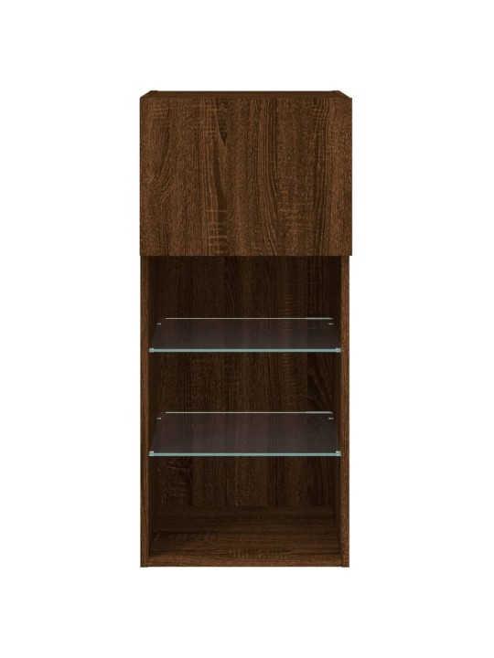 Tv galdiņš ar led lampiņām, ozolkoka krāsa, 40,5x30x90 cm