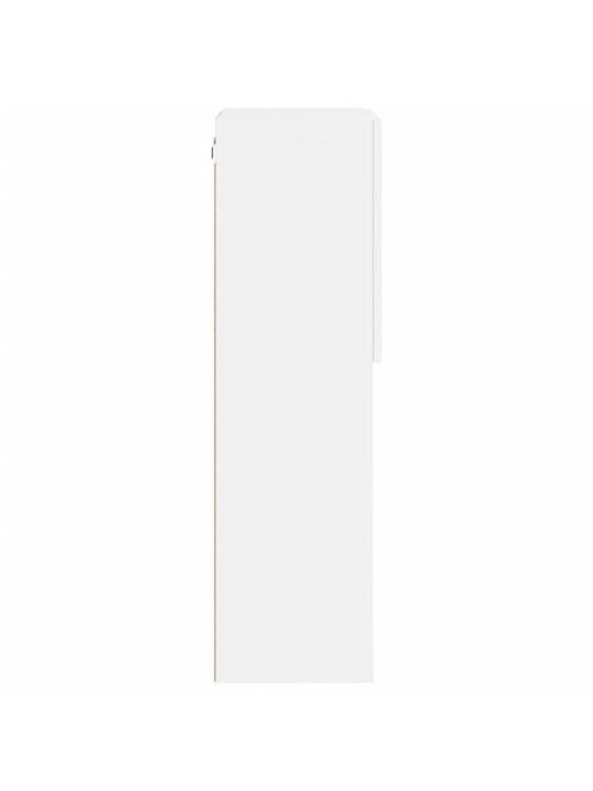 Tv skapītis ar led apgaismojumu, balts, 40,5x30x102 cm