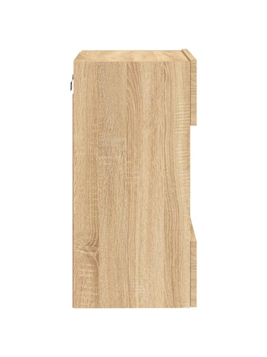 Tv plaukti ar led lampiņām, 30x28,5x30 cm, koka krāsā